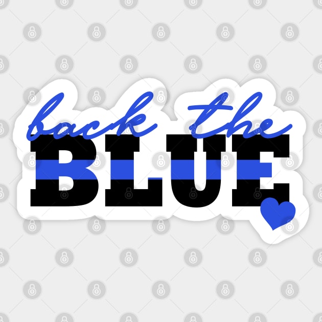 Police Wife Back The Blue Thin Blue Line Sticker by bluelinemotivation